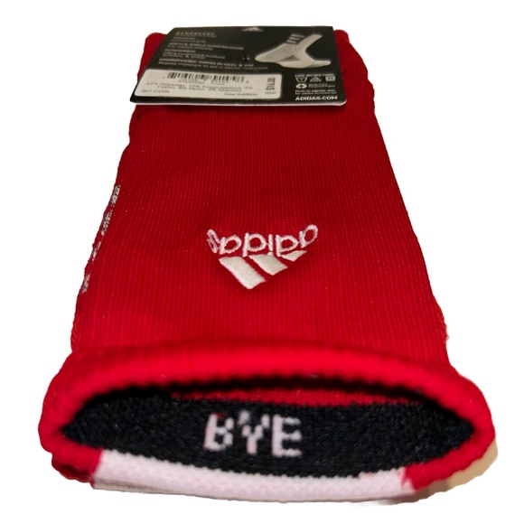 Adidas Creator 365 Basketball Crew Socks 1 Pair Men 12-16 Red w/ White Logo NEW - Picture 10 of 11